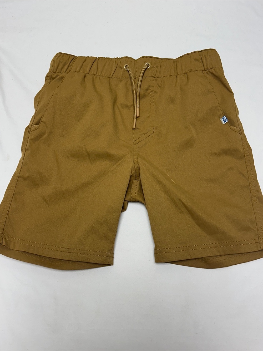 Ocean Current Kids Drawstring Shorts in Brown